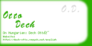 otto dech business card